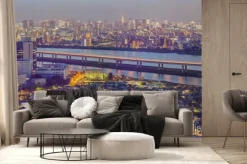 Fototapeta: Tokio widok na miasto z wieży tokio w zmierzchu
