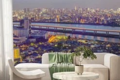 Fototapeta: Tokio widok na miasto z wieży tokio w zmierzchu