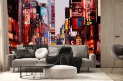 Fototapeta: Tokyo downtown at night billboards