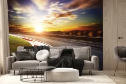 Fototapeta: Tor wyścigowy przy zachodzie słońca