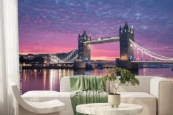 Fototapeta: Tower bridge at colorful dawn. urban skyline of london, united