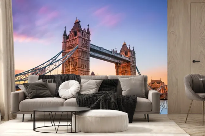 Fototapeta: Tower bridge na tle pastelowego nieba