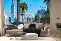 Fototapeta: Tramwaj na ulicy w san francisco