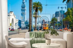 Fototapeta: Tramwaj na ulicy w san francisco