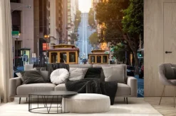 Fototapeta: Tramwaje na ulicy w san fransisco