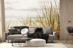 Fototapeta: Trawa na piaszczystej plaży morskiej