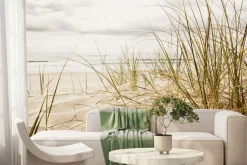 Fototapeta: Trawa na piaszczystej plaży morskiej