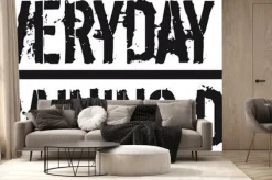 Fototapeta: Treningowy napis motywacyjny ze sztangą