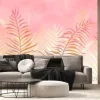 Fototapeta: Tropical palm leaves wallpaper. trendy interior mural sunset