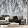 Fototapeta: Tropical wallpaper with palm leafs on grunge background. design