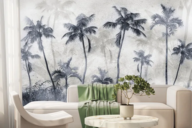 Fototapeta: Tropikalna dżungla na betonie