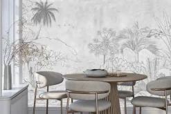 Fototapeta: Tropikalna dżungla w szarości