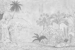 Fototapeta: Tropikalna dżungla w szarości