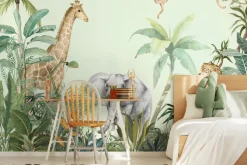 Fototapeta: Tropikalna dżungla z dzikimi zwierzętami