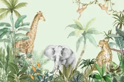 Fototapeta: Tropikalna dżungla z dzikimi zwierzętami