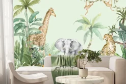 Fototapeta: Tropikalna dżungla z dzikimi zwierzętami