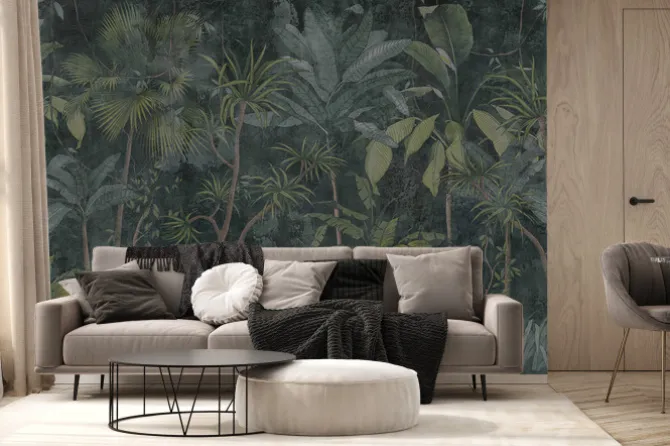 Fototapeta: Tropikalna roślinność palm w dżungli