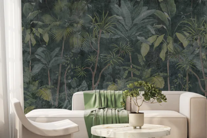 Fototapeta: Tropikalna roślinność palm w dżungli