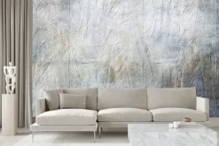 Fototapeta: Tropikalne liście na teksturowym tle w geometryczne kształty