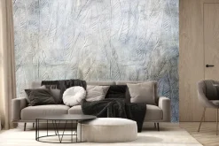 Fototapeta: Tropikalne liście na teksturowym tle w geometryczne kształty