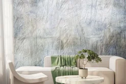 Fototapeta: Tropikalne liście na teksturowym tle w geometryczne kształty