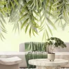 Fototapeta: Tropikalne liście 3d na zielonym tle