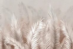 Fototapeta: Tropikalne liście palmowe z elementami brązu i beżu