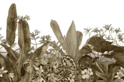 Fototapeta: Tropikalne liście vintage malowane akwarelą