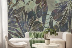 Fototapeta: Tropikalne liście w ciemnych kolorach