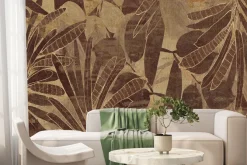 Fototapeta: Tropikalne liście w ciemnych kolorach