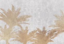 Fototapeta: Tropikalne palmy na betonowym teksturowanym tle styl loft