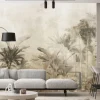 Fototapeta: Tropikalne rośliny dżungla na teksturowym tle
