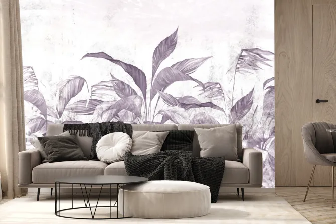 Fototapeta: Tropikalne rośliny w fiolecie