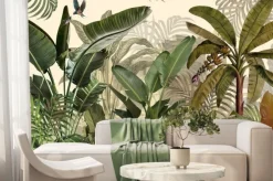 Fototapeta: Tropikalne rośliny na botanicznej ilustracji