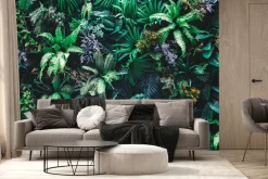 Fototapeta: Tropikalne zielone liście w ogrodzie