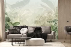 Fototapeta: Tropikalny gęsty las z palmami