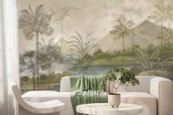 Fototapeta: Tropikalny krajobraz palmy w góry
