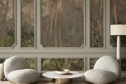 Fototapeta: Tropikalny krajobraz rośliny w sztukaterii