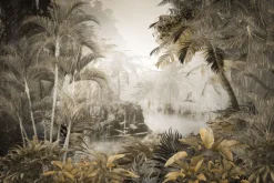 Fototapeta: Tropikalny las z palmami