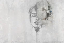 Fototapeta: Twarz kobiety z kwiatem