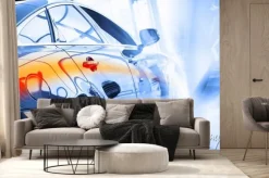 Fototapeta: Tylny widok luksusowego samochodu