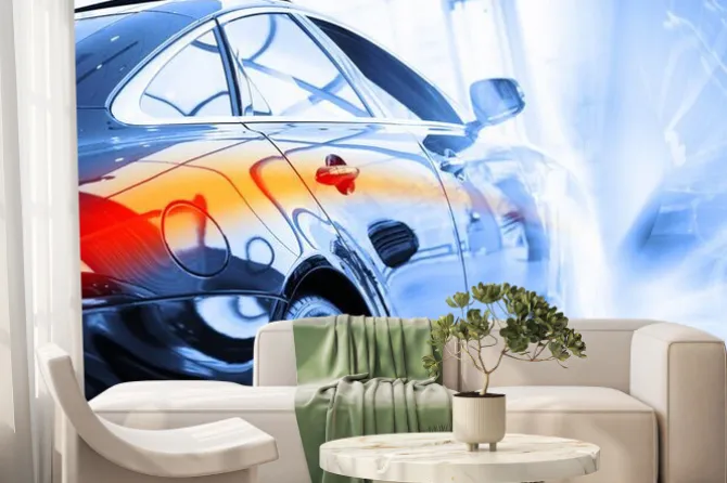 Fototapeta: Tylny widok luksusowego samochodu