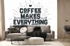 Fototapeta: Typografia o kawie czarny napis