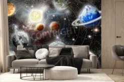 Fototapeta: Układ słoneczny w kosmosie