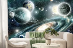 Fototapeta: Układ słoneczny i galaktyka spiralna