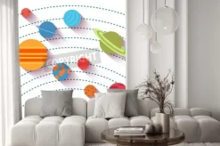 Fototapeta: Układu słonecznego i przestrzeni obiektów. wektor zestaw w stylu