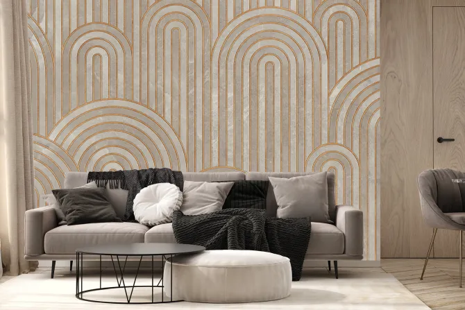 Fototapeta: Łuki ze złotymi paskami