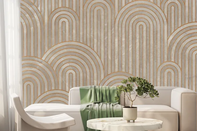 Fototapeta: Łuki ze złotymi paskami