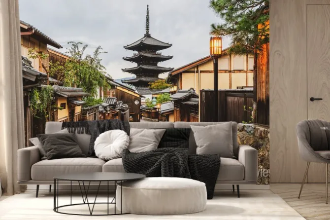 Fototapeta: Uliczka prowadząca do wschodniej świątyni