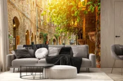 Fototapeta: Uliczka w starym mieście w toskanii